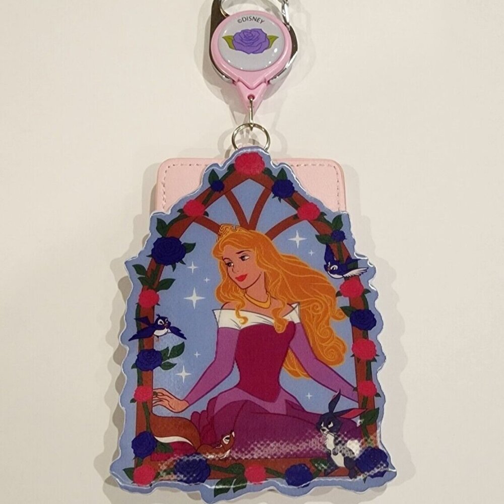 Loungefly Disney Sleeping Beauty Aurora Lenticular Color Dress Lanyard ID Holder